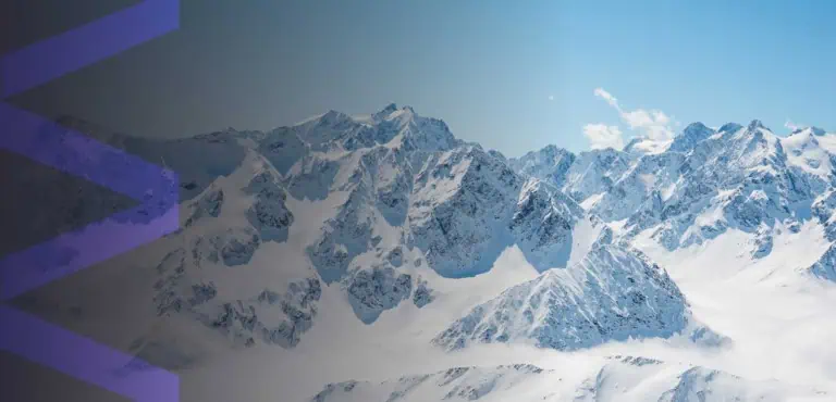 Mountains covered in white snow