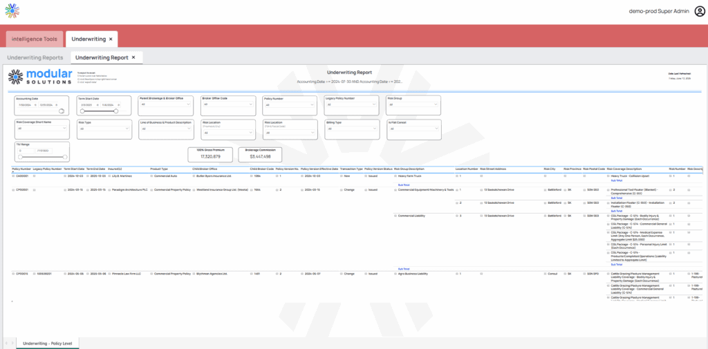 Sample Intelligence Underwriting Report